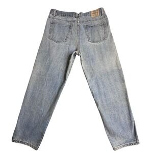 Cross & Winsor Relaxed Fit Jeans Mens 36x30 (35x28) Light Wash Blue Denim